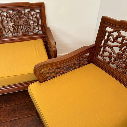 Ming Style Asian Rosewood Sofa Set