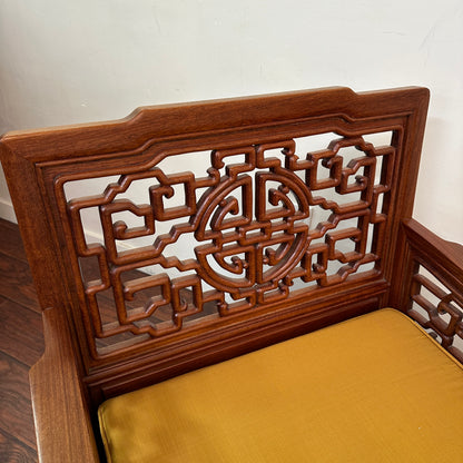 Ming Style Asian Rosewood Accent Chairs (x2)