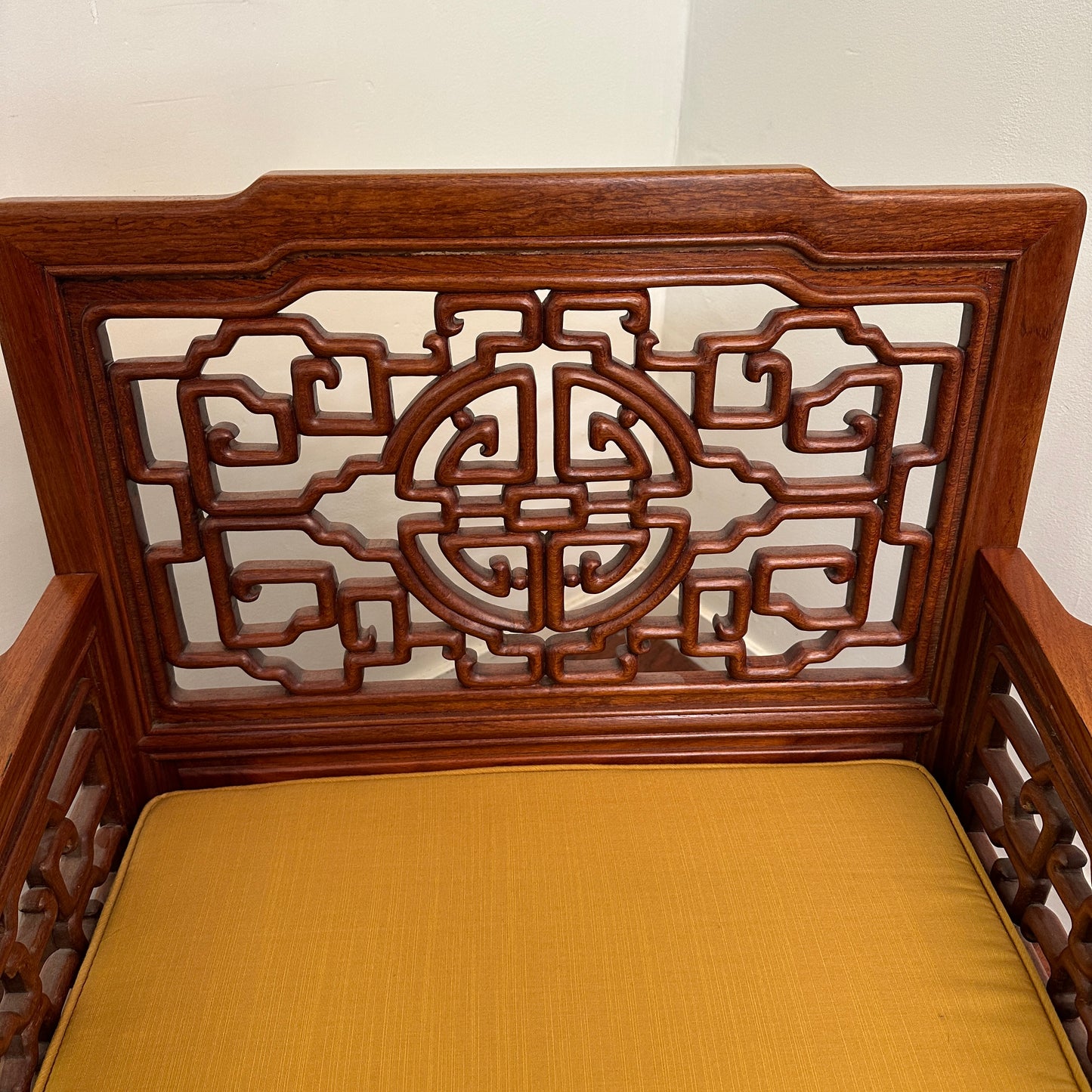 Ming Style Asian Rosewood Accent Chairs (x2)