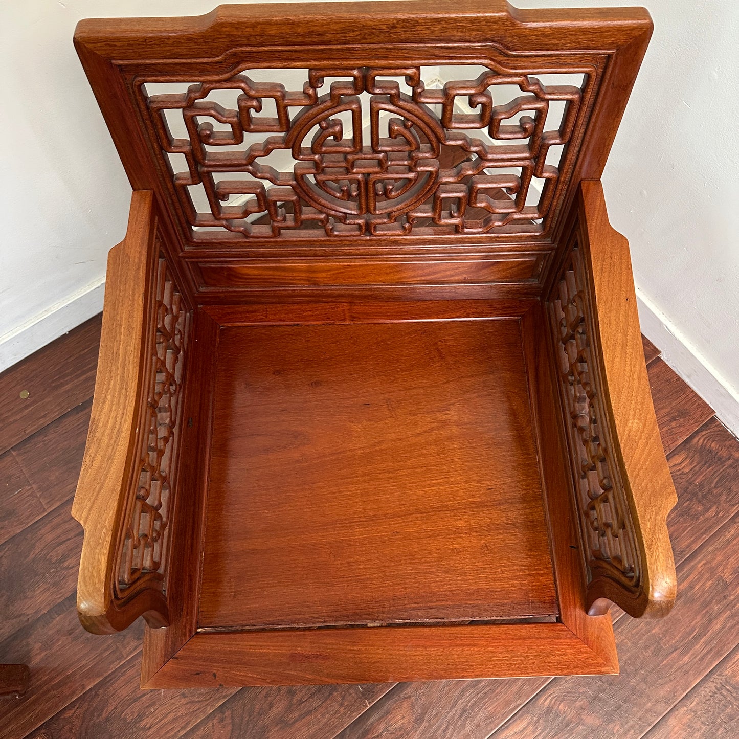 Ming Style Asian Rosewood Accent Chairs (x2)