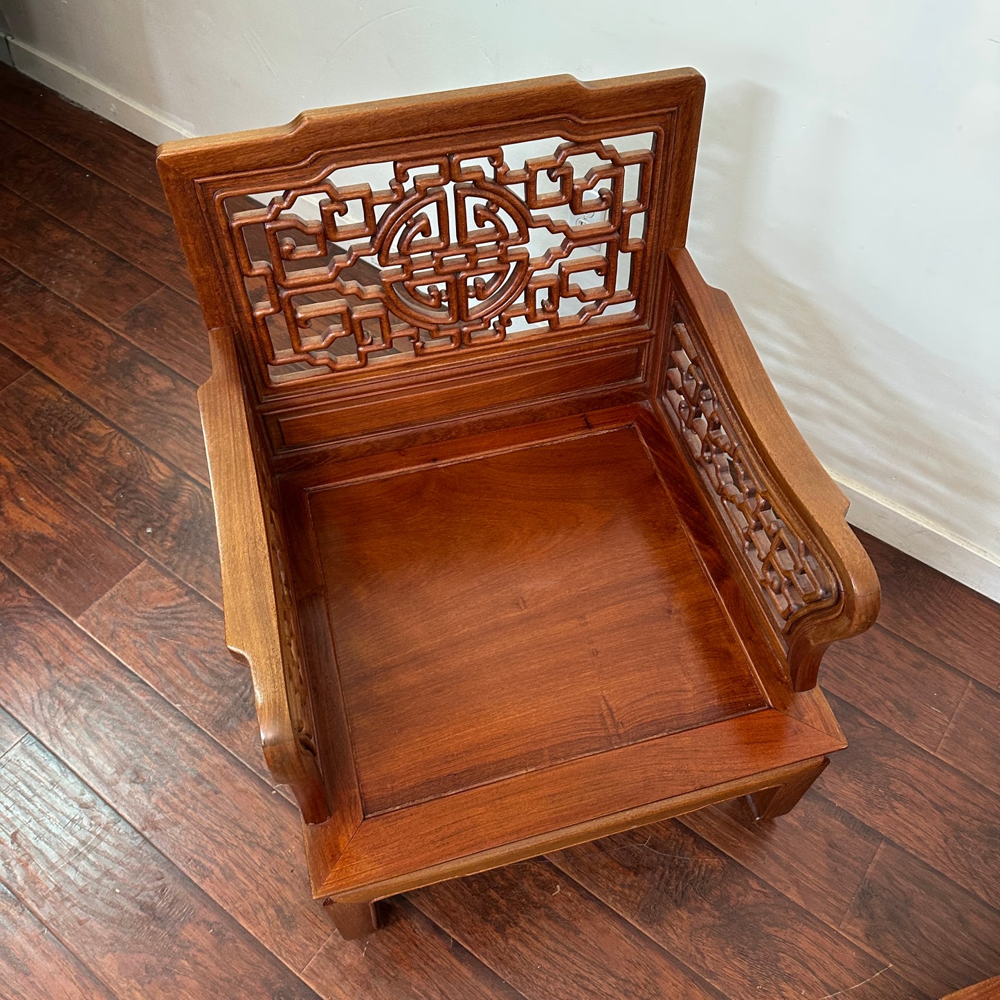 Ming Style Asian Rosewood Accent Chairs (x2)