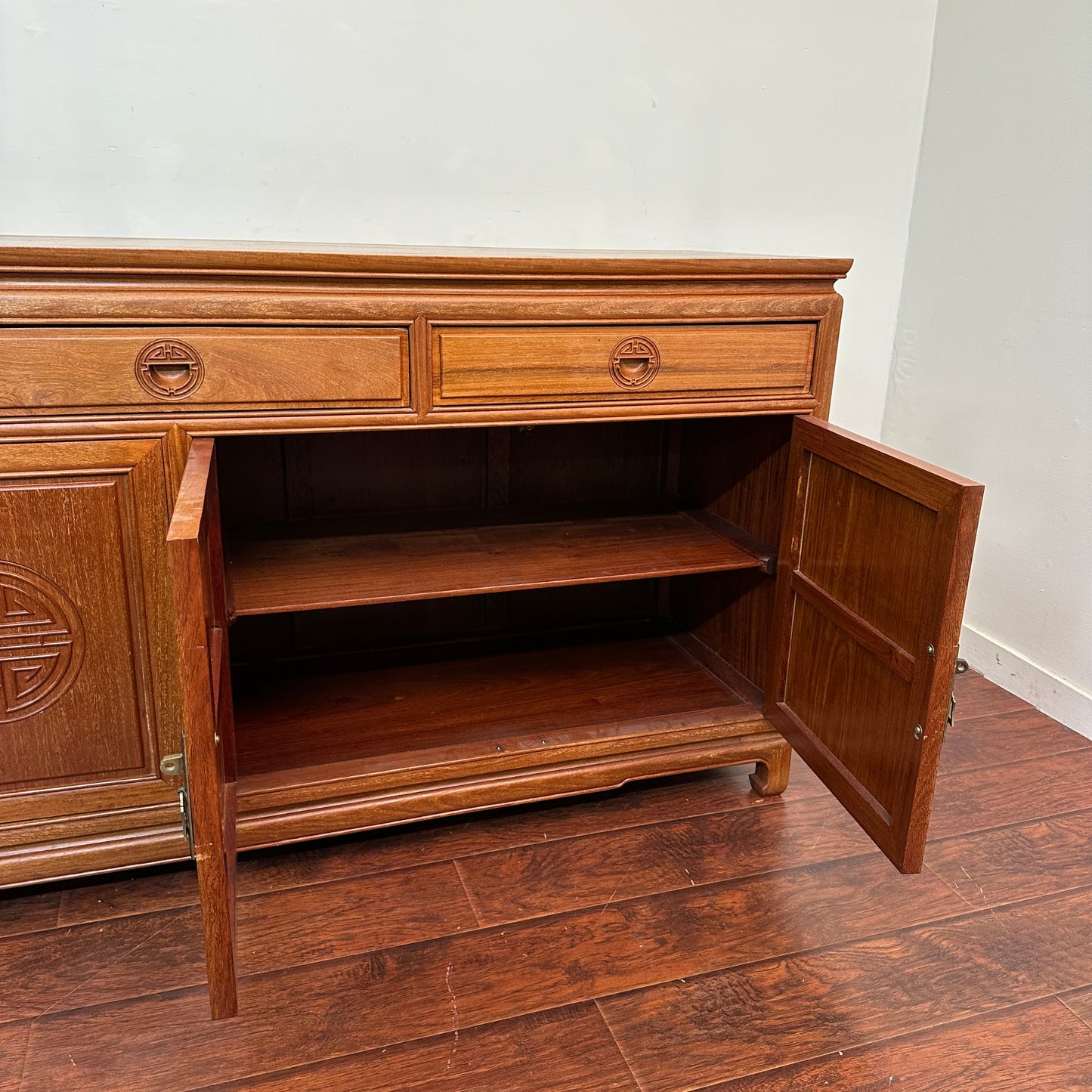 Oriental Ming Asian Rosewood Sideboard