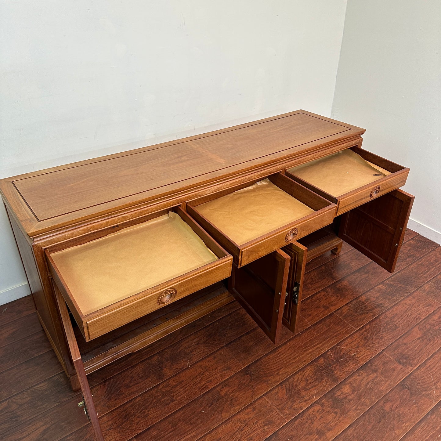 Oriental Ming Asian Rosewood Sideboard