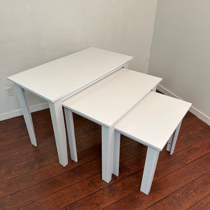 White 3-piece Nesting Tables (dining)