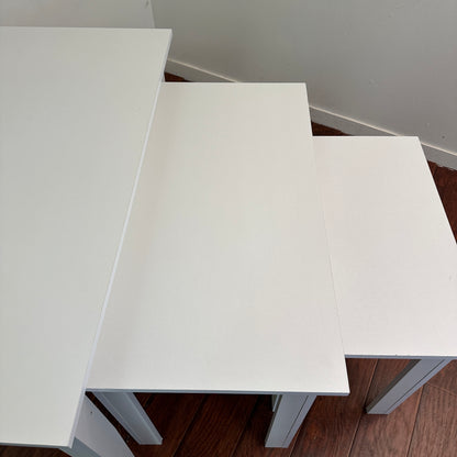 White 3-piece Nesting Tables (dining)