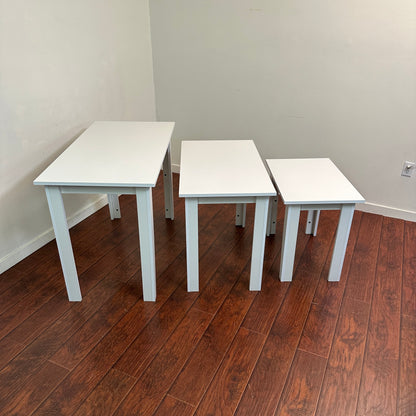 White 3-piece Nesting Tables (dining)