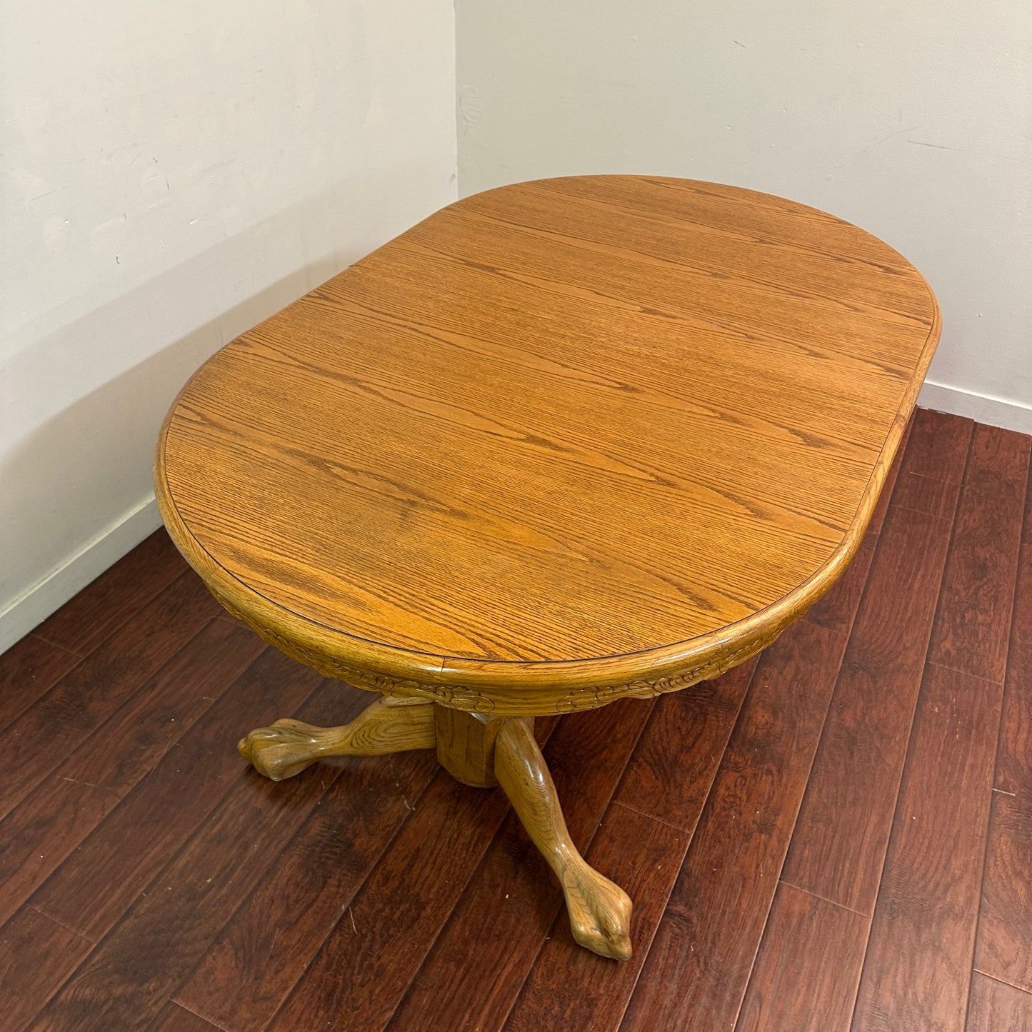 Vintage Extendable Oak  Wood Dining Table