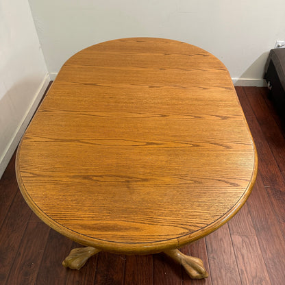 Vintage Extendable Oak  Wood Dining Table