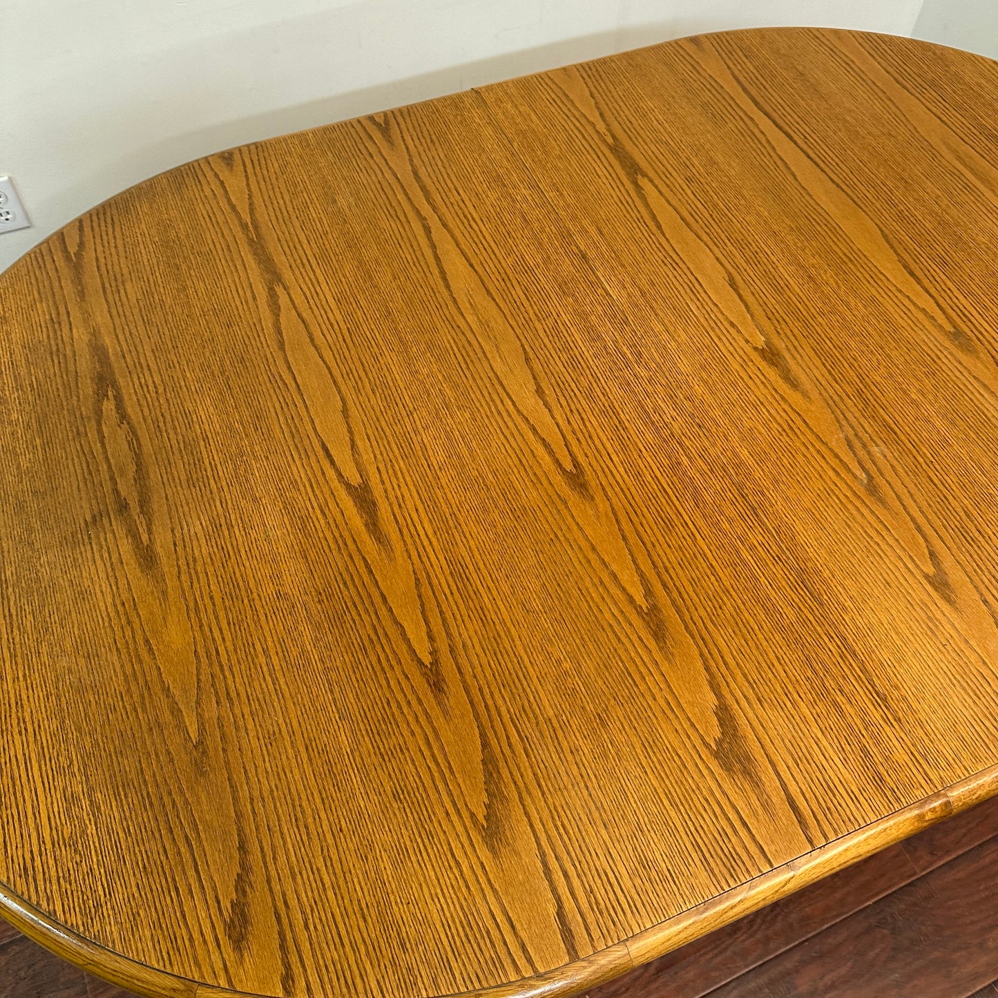 Vintage Extendable Oak  Wood Dining Table