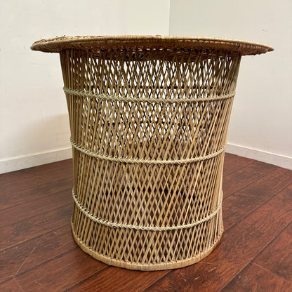 Mid 20th Century Wicker Round Table