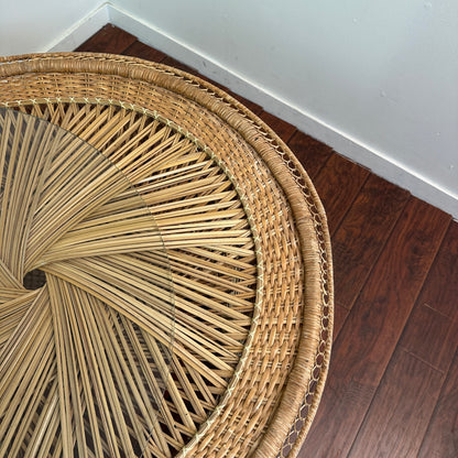 Mid 20th Century Wicker Round Table