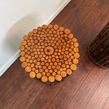 Old Hickory Wooden Side Tables (x2)