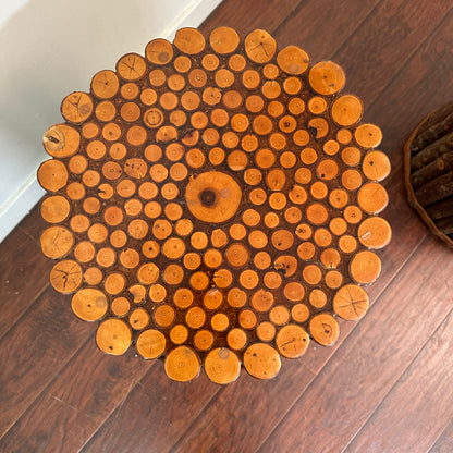 Old Hickory Wooden Side Tables (x2)