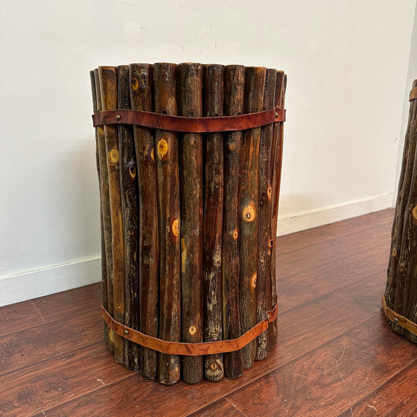 Old Hickory Wooden Side Tables (x2)