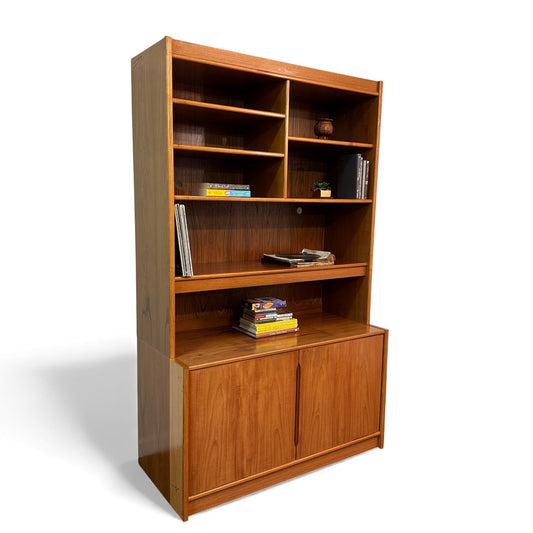 Danish Teak Mid-Century Modern Wall Unit