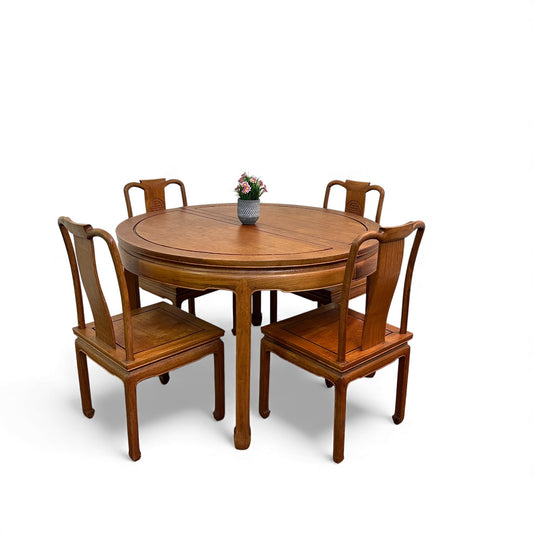 Rosewood Ming Round Extending Dining Set