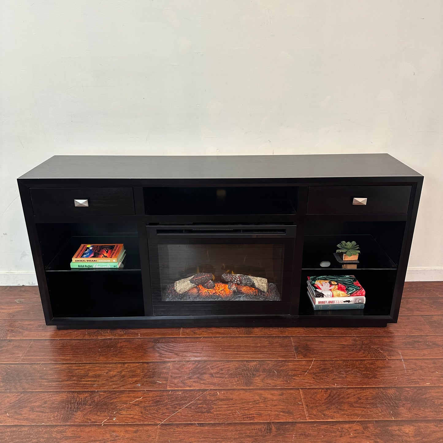 Buhler Freestanding TV stand with Fireplace