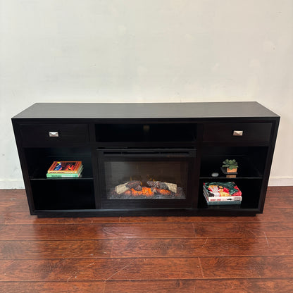 Buhler Freestanding TV stand with Fireplace