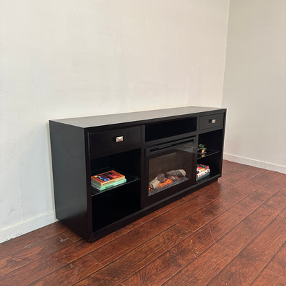 Buhler Freestanding TV stand with Fireplace