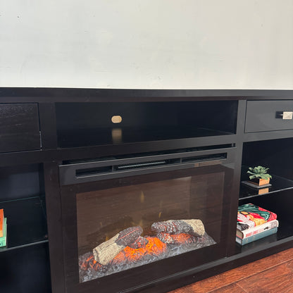 Buhler Freestanding TV stand with Fireplace