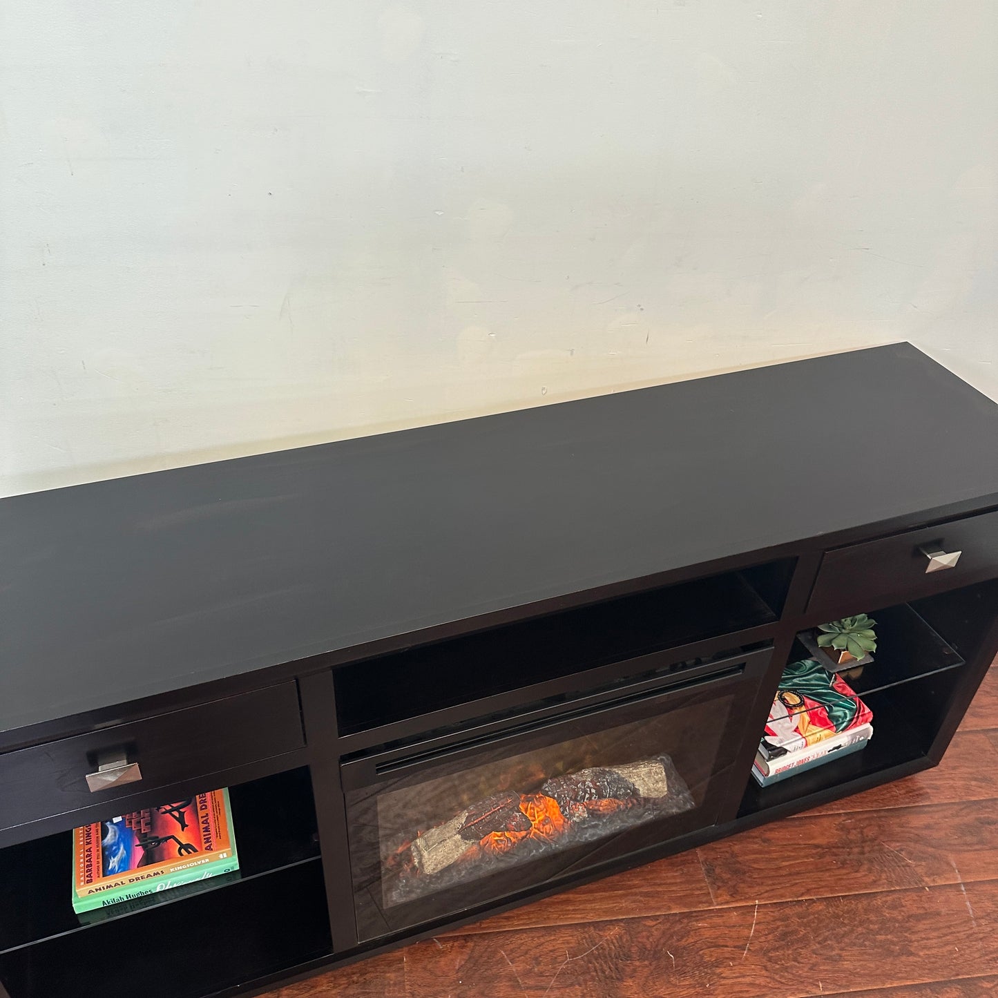 Buhler Freestanding TV stand with Fireplace