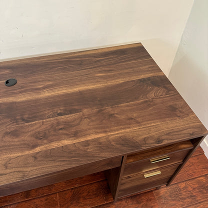 Sauder Walnut Executive Desk
