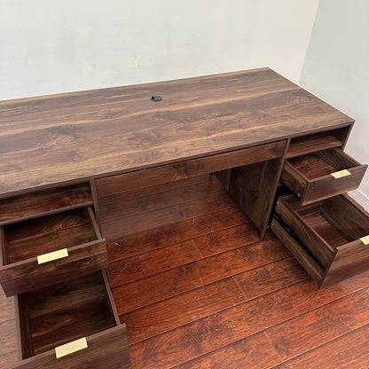 Sauder Walnut Executive Desk