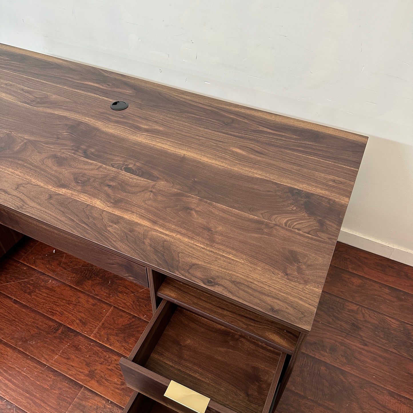 Sauder Walnut Executive Desk