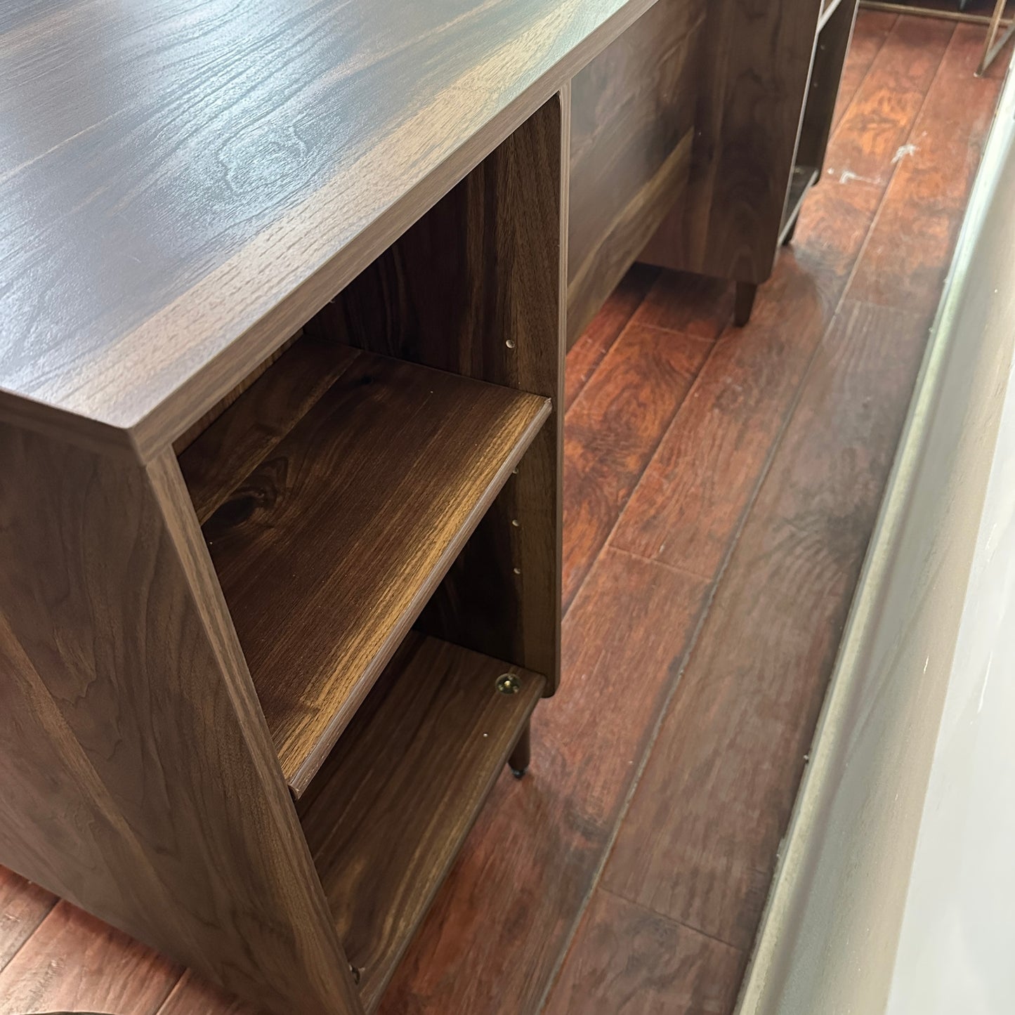Sauder Walnut Executive Desk