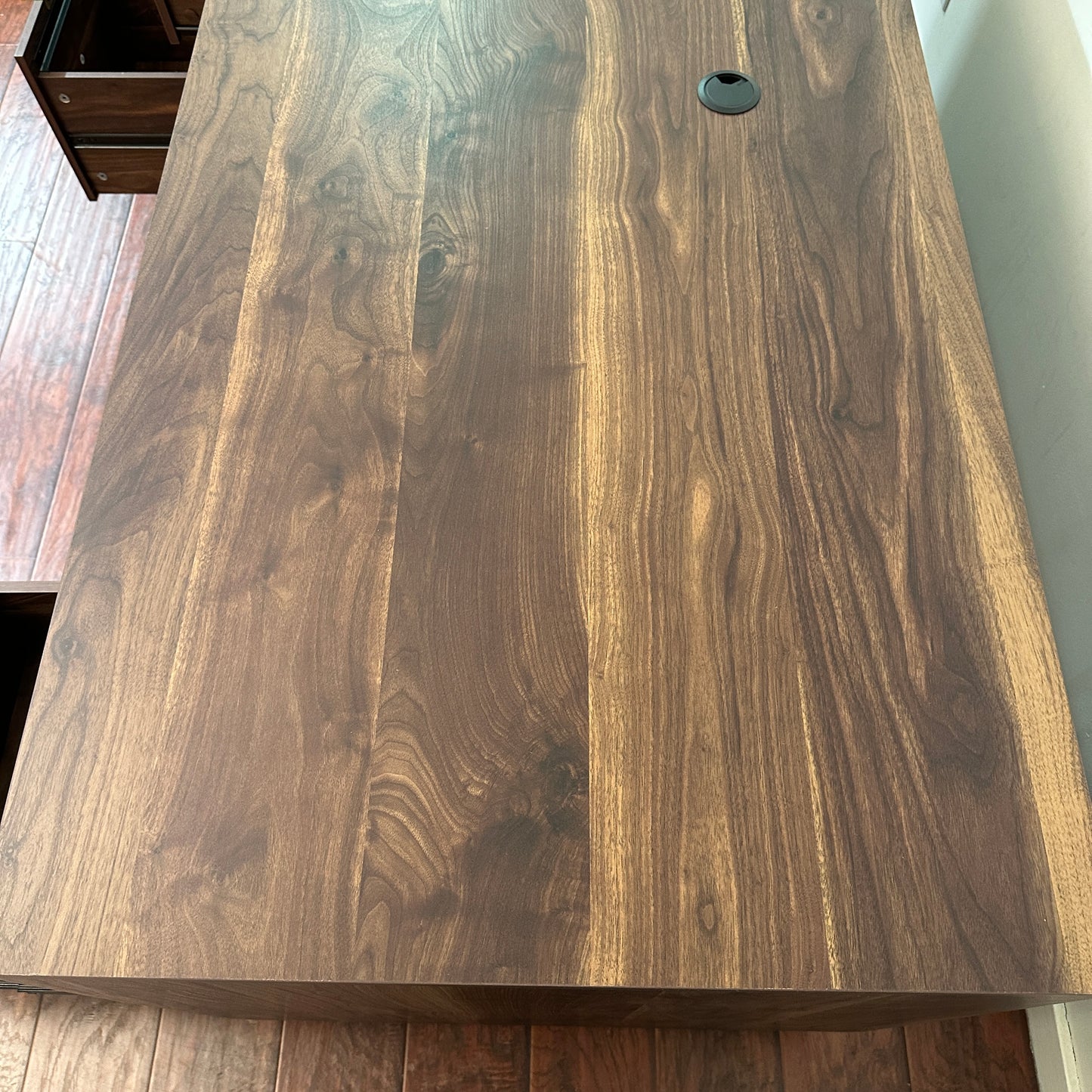 Sauder Walnut Executive Desk