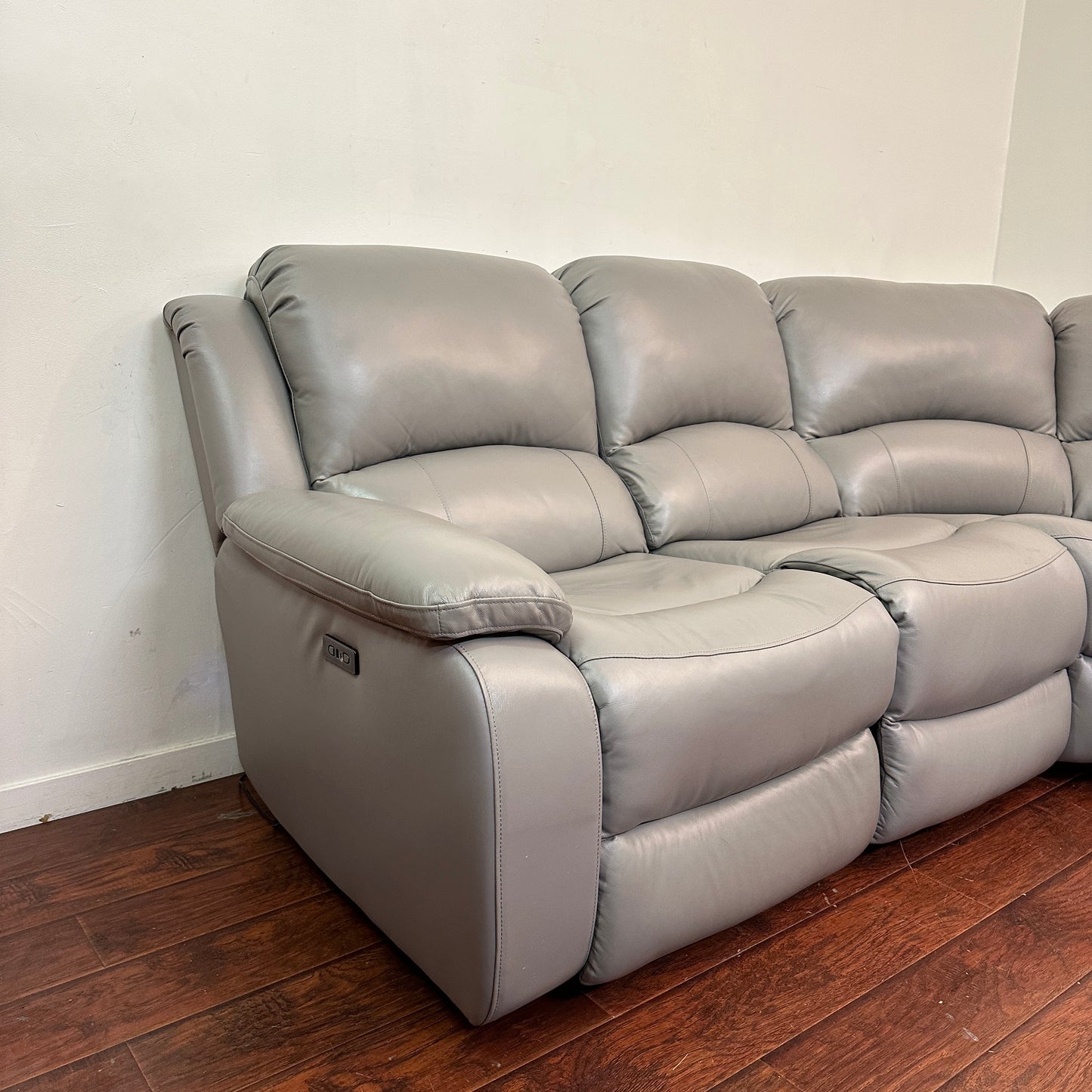 Marcel 6-Piece Genuine Leather Power Reclining Sectional