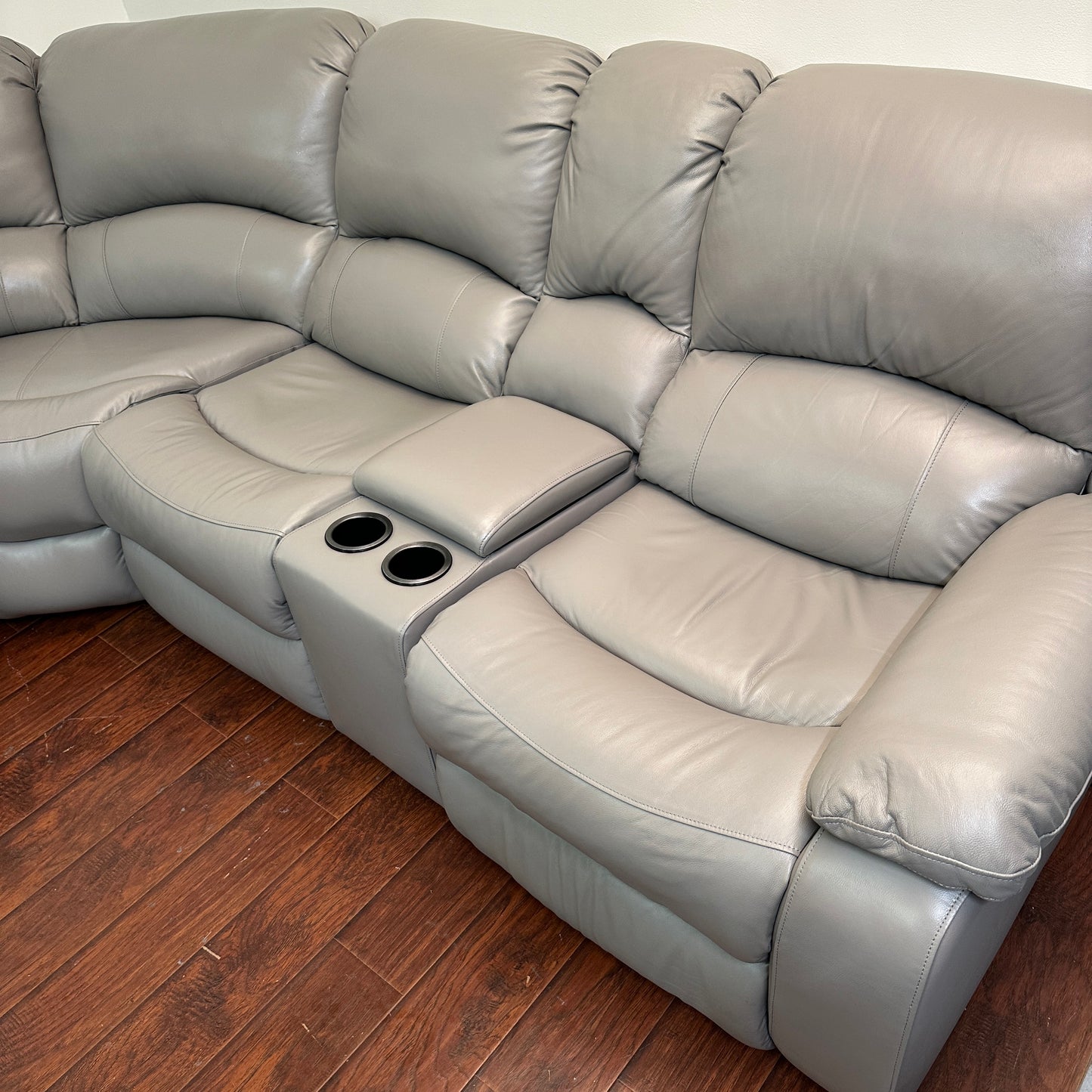 Marcel 6-Piece Genuine Leather Power Reclining Sectional