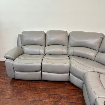 Marcel 6-Piece Genuine Leather Power Reclining Sectional