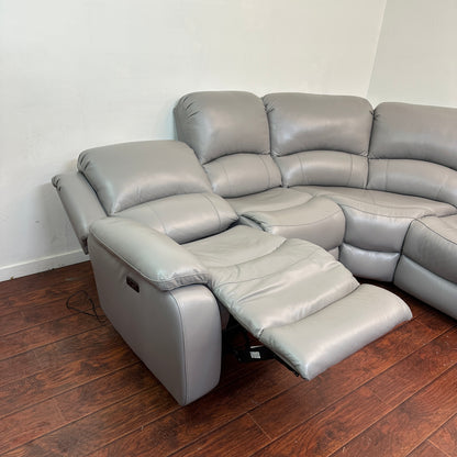 Marcel 6-Piece Genuine Leather Power Reclining Sectional