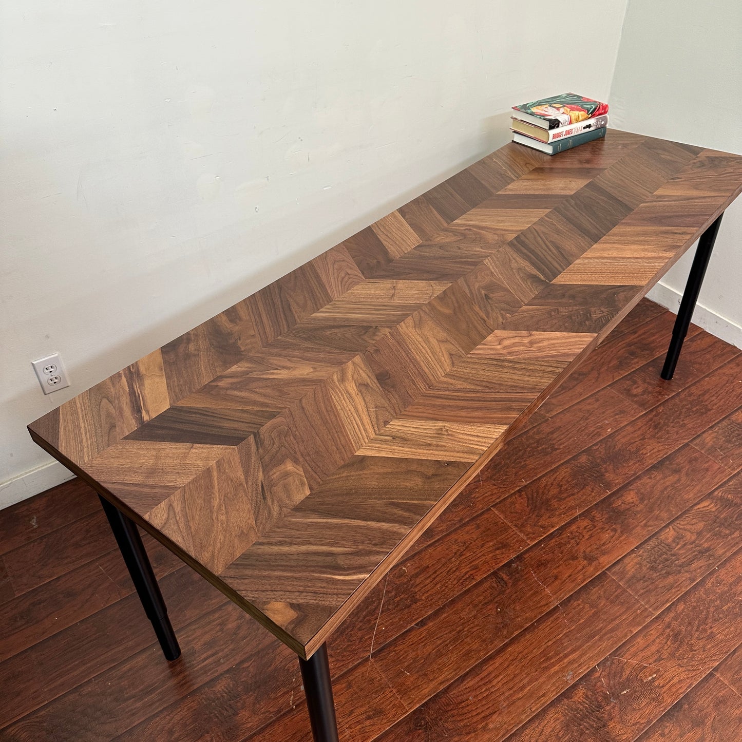 Karlby Walnut Office Desk - Adjustable Height