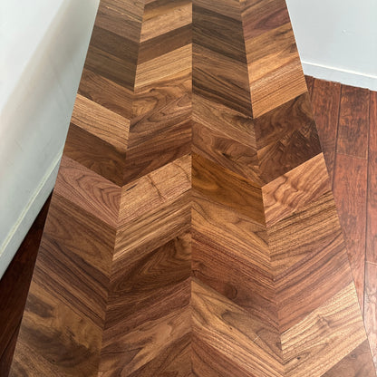 Karlby Walnut Office Desk - Adjustable Height