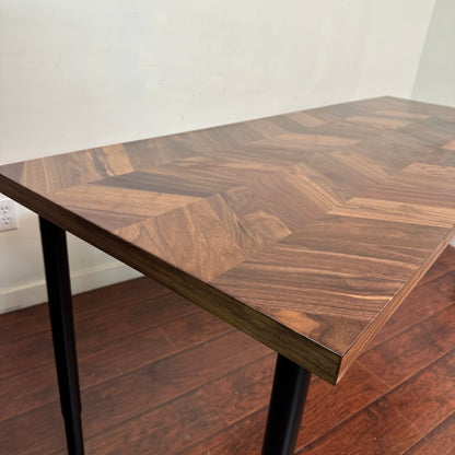 Karlby Walnut Office Desk - Adjustable Height