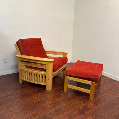 Cabin Futon Chair Bed with Ottoman