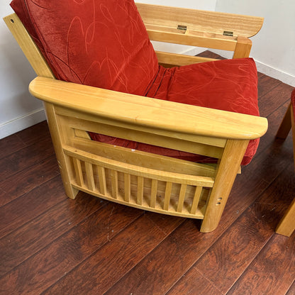 Cabin Futon Chair Bed with Ottoman