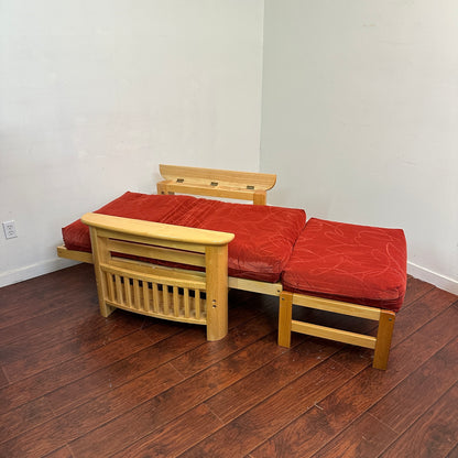 Cabin Futon Chair Bed with Ottoman