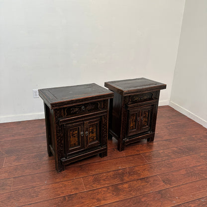 Antique Unique Bed Side Tables (x2)