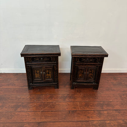 Antique Unique Bed Side Tables (x2)