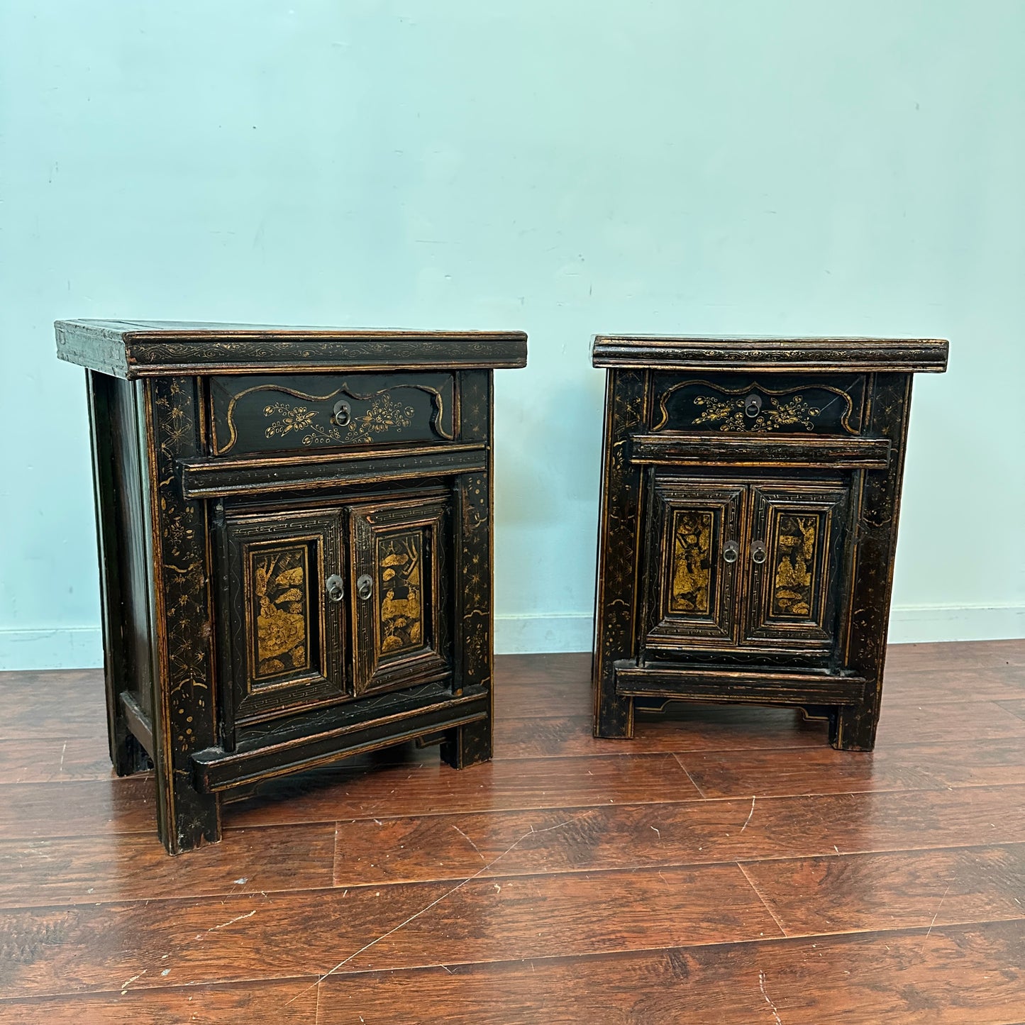 Antique Unique Bed Side Tables (x2)