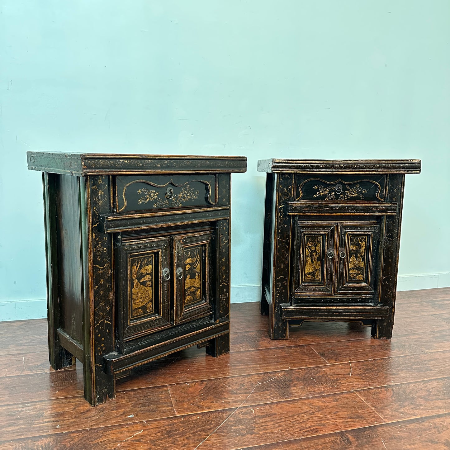 Antique Unique Bed Side Tables (x2)
