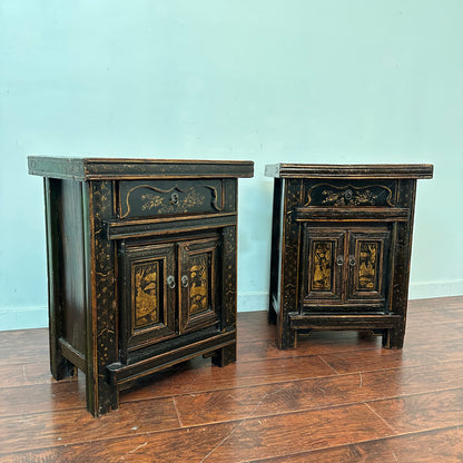 Antique Unique Bed Side Tables (x2)