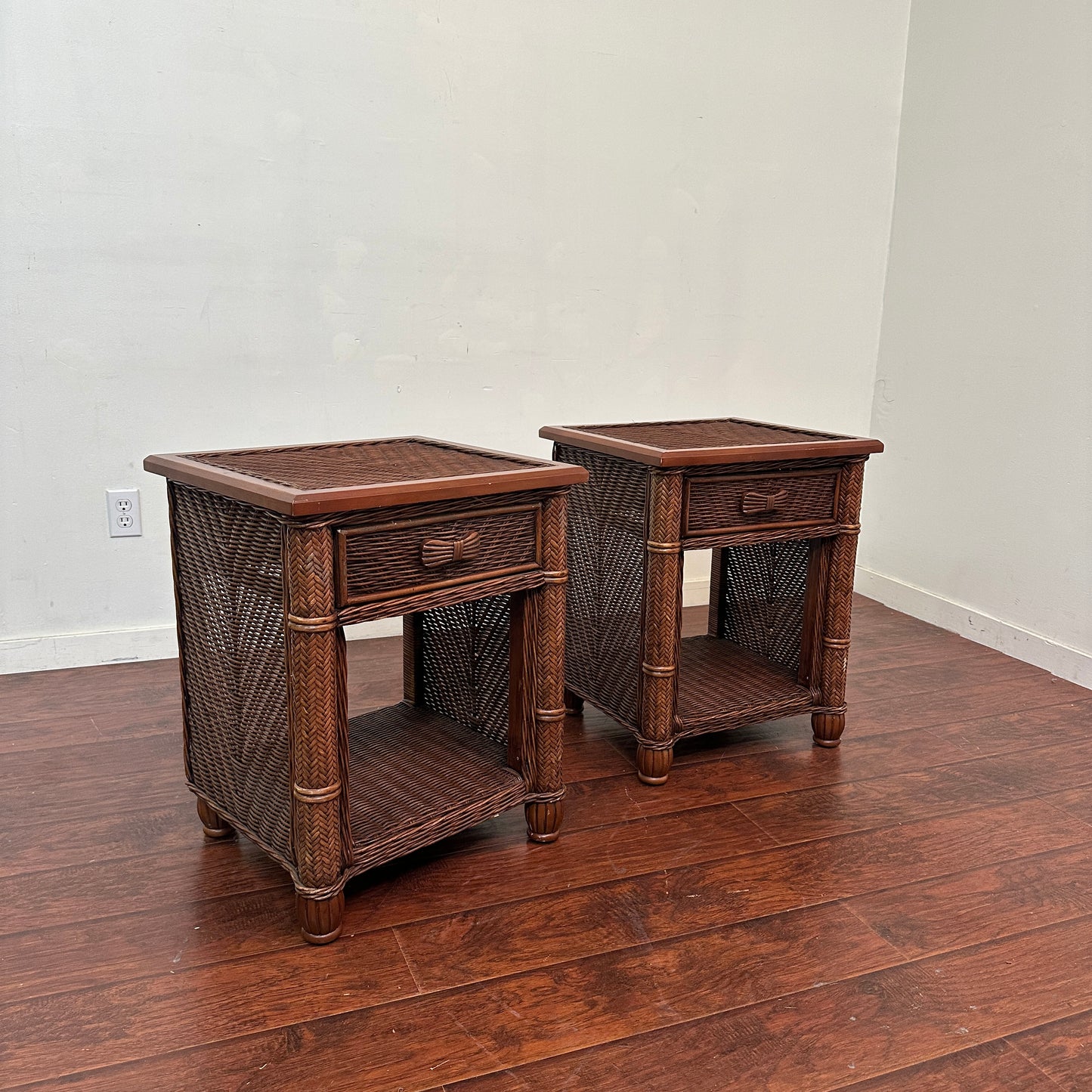 Ratana Wicker Nightstands (x2)