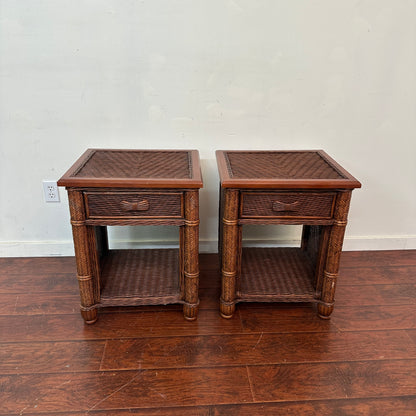 Ratana Wicker Nightstands (x2)