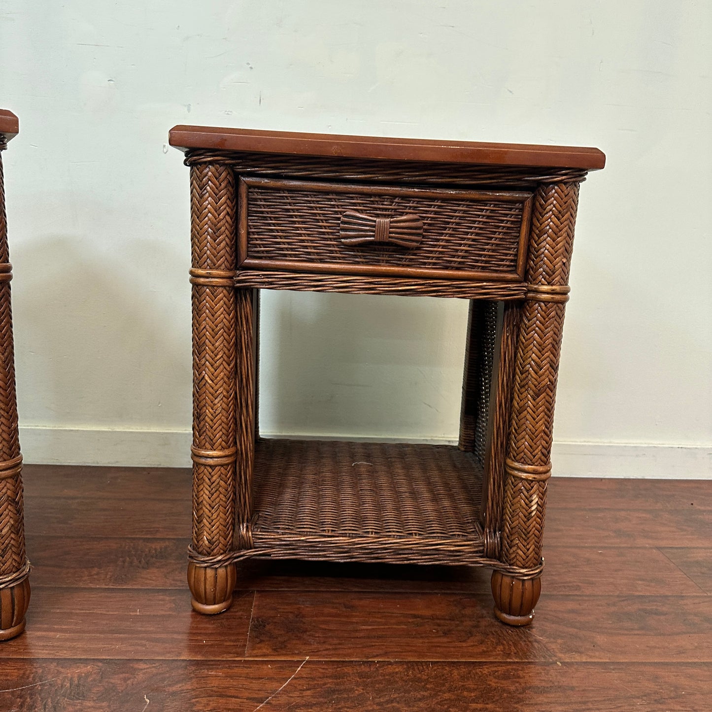 Ratana Wicker Nightstands (x2)