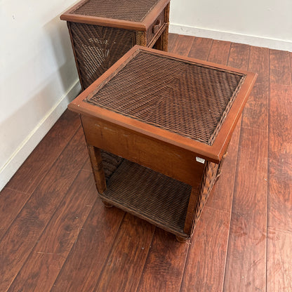 Ratana Wicker Nightstands (x2)