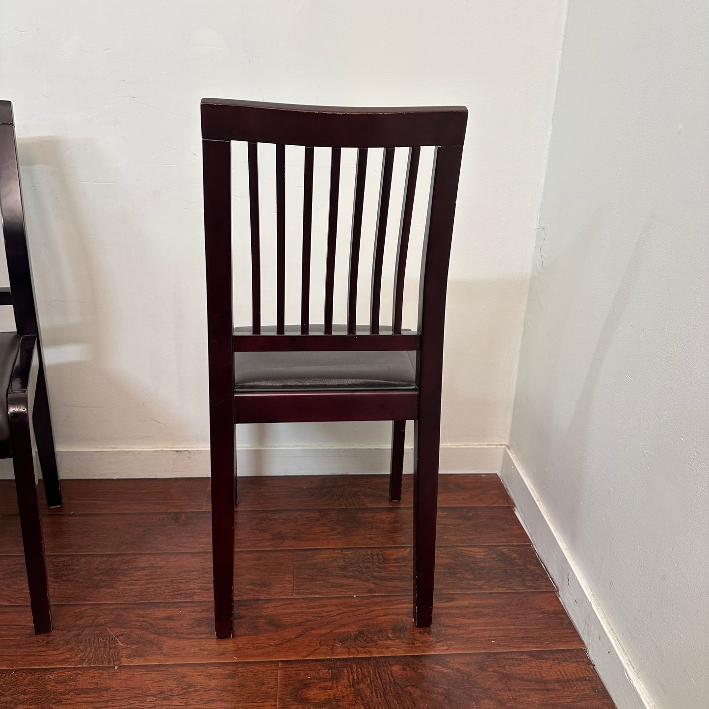 Dark Wood Glass Dining Set